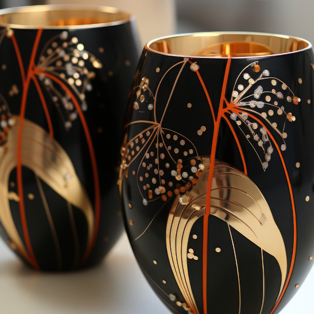 Gold Floral Vases image